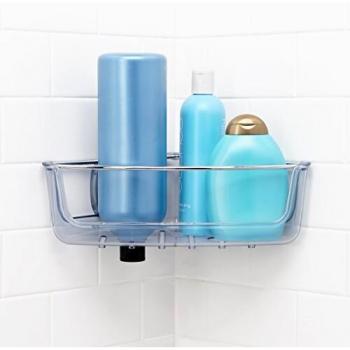 OXO Strong Hold Corner Shower Tray Clear (Pack of 2)