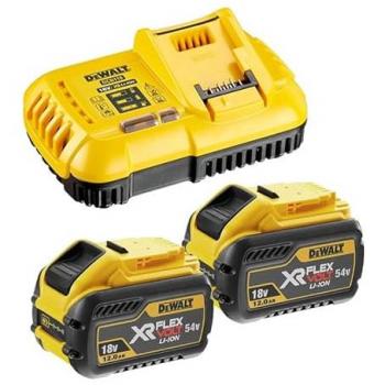 DeWalt 2‑Stück FlexVolt Akkus + Schnellladegerät – DCB118Y2