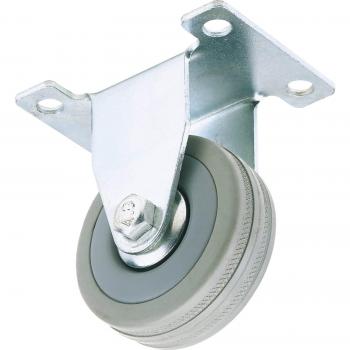 Draper 75mm Dia. Fixed Plate Fixing Rubber Castor