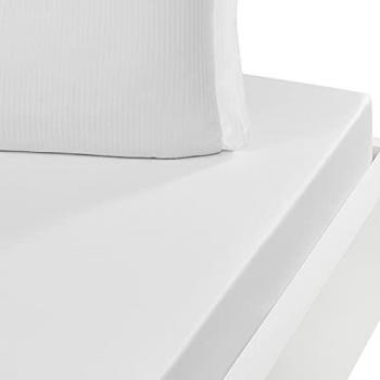 Blanc Satin de Coton – Drap Housse 160x200