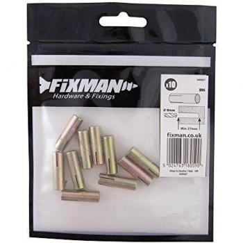 Fixman 343327 6mm Quick‑Install Anchors (10 pcs)