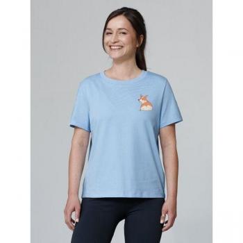 Corgi Shirt in Beige con Blu Chiaro