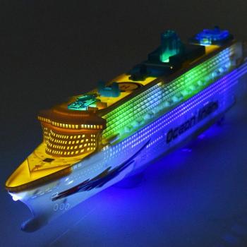 Electric Ocean Cruise Ship Toy with Lights and Sound Effects for Children