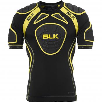 Blk Exotek Adult Shoulder Tee mit Polsterung – persönliche Schutzkleidung in Schwarz/Yellow, S