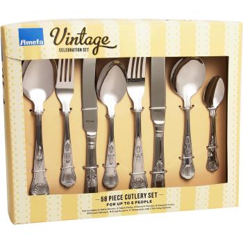 Amefa Classic Kings Cutlery Pack – 58 Pieces (8 Servings)