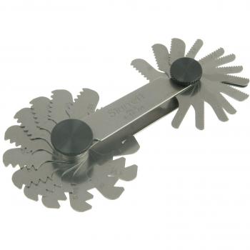 Precision Starrett 6‑Screw Pitch Gauge, 4‑42 TPI, 30‑Leaf Locking Mechanism