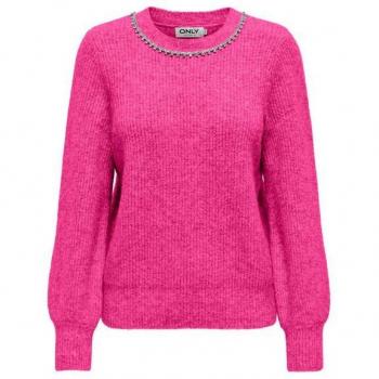 ONLY ONLGAIDA LIFE Pullover in Pink mit Strass