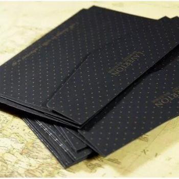 Archivos avanzados de sobres románticos 110x150mm, 50 unids/lote, color negro