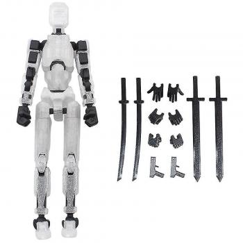 Robot Impreso en 3D Negro Transparente