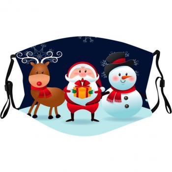 Masque doux imprimé Noël pour adulte