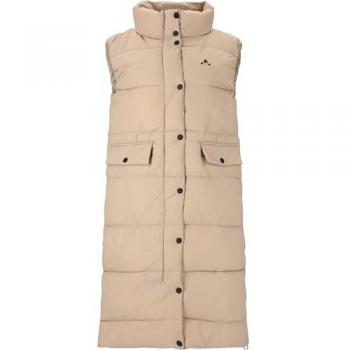 WHISTLER Damen Steppweste Amaretto Langpuffer Weste 46 taupe