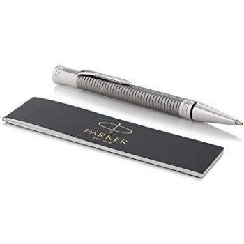 Parker Duofold Prestige – „Ruthenium‑Glanz“ Kugelschreiber, mittlere Spitze, schwarz