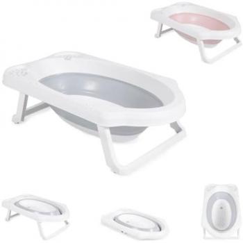 Cangaroo faltbare Babybadewanne, Maui, 84 cm, grau, Wasserablauf, Ablagefächer