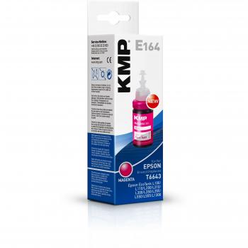KMP Tinte für Epson EcoTank L355, L555, E164, magenta pigmented