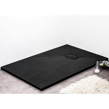 Receveur de douche 80 x 100 cm en SoliCast® surface ardoisée