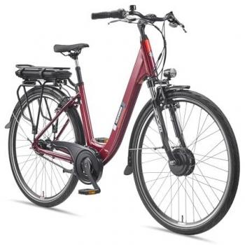 Telefunken RC845 E‑City‑Bike 28 Weinrot, Frontmotor 250 W, 468 Wh