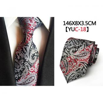 Silk Jacquard Tie for Men in Emerald Paisley Pattern