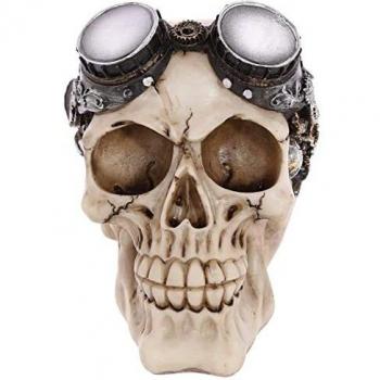 Puckator Multicolour Steam Punk Skull with Retro Goggles 12cm