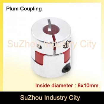 CNC Coupler 8mm to 10mm, Flexible Jaw Spider, 25mm Diameter, 30mm Length