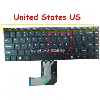 XK-HS105 Laptop Keyboard for Teclast F7 Plus, Russian & English, Black, No Frame, Without Backlit
