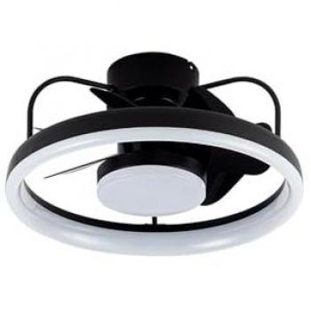 Ventilador techo negro Bilake Strike: aspas ocultas, motor silencioso DC, luz regulable 50W