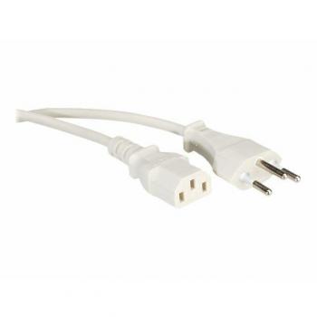 Cavo di alimentazione Value, T12 a C13, 1,8 m, bianco