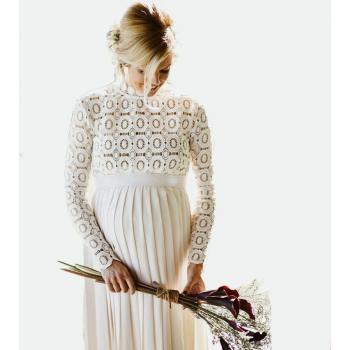 Accessoire photo XL femme enceinte – robe longue et fluide