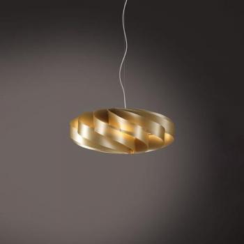 Sospensione Flat Oro 1 Luce D50 cm Made in Italy