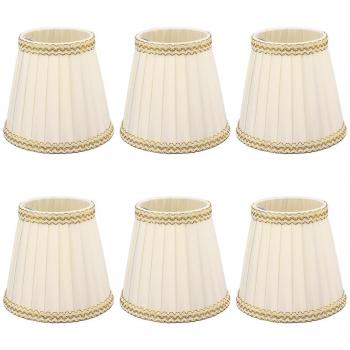 Soportes de pantalla de lámpara en tela (6 pcs)