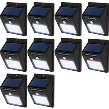 Luminaires solaires Tectake 10 spot 120° à mouvement