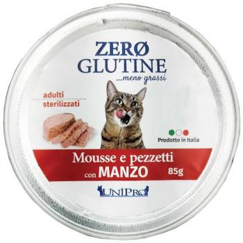 Unipro Mousse al Manzo per Gatti Senza Glutine