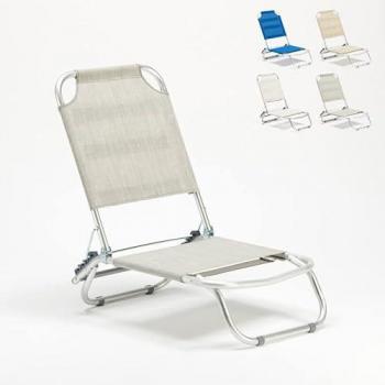 Sedia Sdraio Pieghevole Mare Tropical Grigio