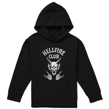 Hellfire Club Bones Kids’ Hoodie – Netflix, Black, Size 9‑11