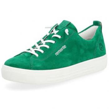 Remonte D0913 52 Schnürschuh mit Wechselfußbett, Damen Low-Top Freizeitschuh, grün, sportlich