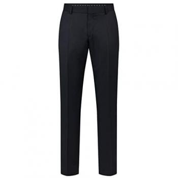 Boss Men's Slim-Fit Navy Blue Trousers, Size L
