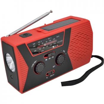 Rundum‑Sicherheitskit: Notfall-Solar‑Radio, FM‑Sender, LED‑Stromquelle, 2000 mAh Akku