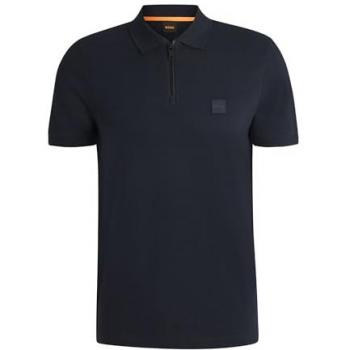 BOSS Poloshirt Passerzip in Dunkelblau, Größe XL