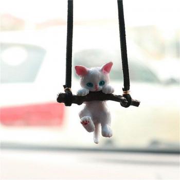 Mini‑Chat Couture – Bijou de Voiture Déco