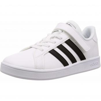 Scarpa ginnastica da ragazzo/a Adidas Grand Court C Bianca e nero 28-35 (EF0109)