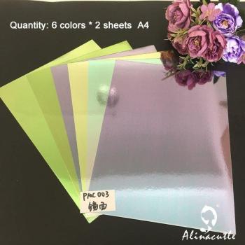 6 Color Green Cardstock Paper A4 250gsm Craft Pad