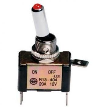 Interruptor de encendido y apagado con LED roja 12V 20A