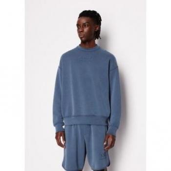Felpa Armani Exchange Mazzetta Blu Avio