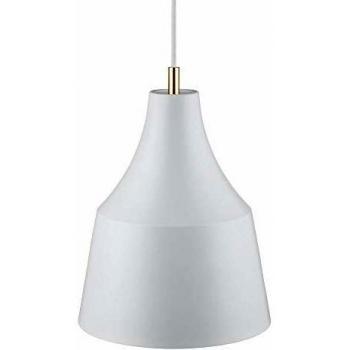 Lampe de suspension grise moderne, salon et salle à manger, câble textile‑metal, E27, DxH 25x333 cm