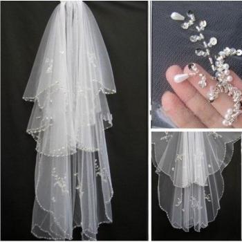 Vela Tricapa Blanca con Accesorios de Boda y Velo de Novia