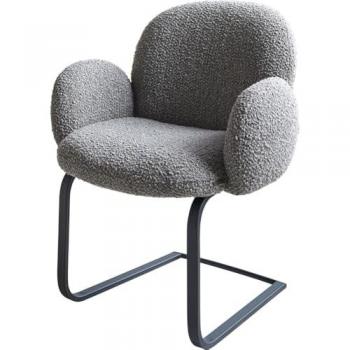DELIFE Nube-Flex Freischwinger Schwarz