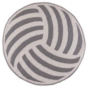 Tapis de jardin circulaire à motifs – Gris, diamètre 118 cm