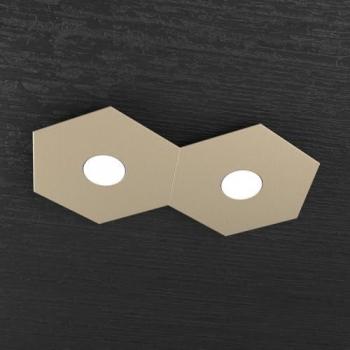 Hexagon Plafoniera 2 Luci LED Sabbia