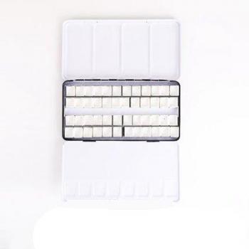 Empty Watercolor Paint Palette Box