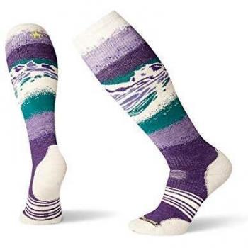 Smartwool Damen PhD Snow Socken für Frauen – Mittelgroß, Lila Berg, M