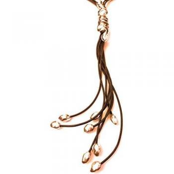 Colgante de cuero y cristal Swarovski UNOde50